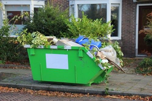 Professional waste clearance service at a construction site